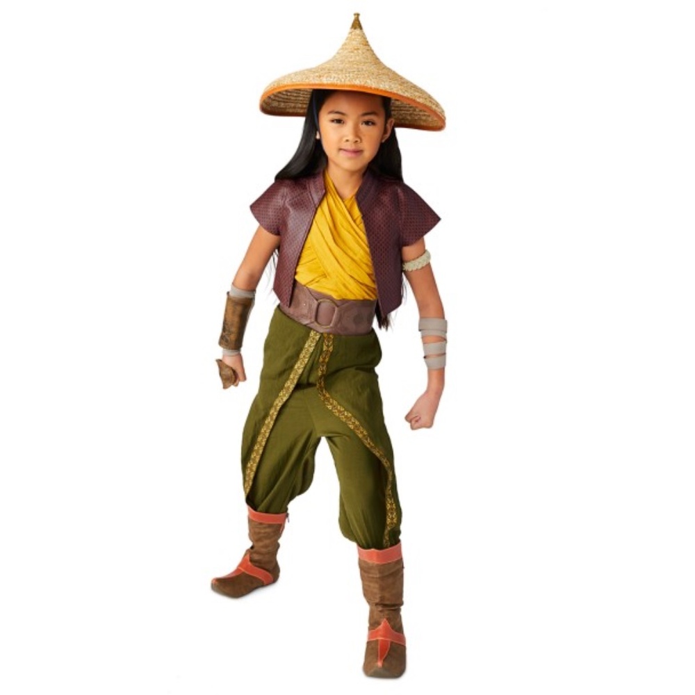 Disney Raya And The Last Dragon Girl's Jumpsuit and Hat and Boots